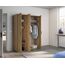 Rauch Möbel Voyager, Kleiderschrank für Schlafzimmer, Kinderzimmer, Babyzimmer, Jugendzimmer, Flur, 3-türig, mit Zubehör Basic, Farbe Eiche Artisan, Holz, Breite 140cm