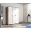 Rauch Möbel Voyager, Kleiderschrank für Schlafzimmer, Kinderzimmer, Babyzimmer, Jugendzimmer, Flur, 3-türig, mit Zubehör Basic, Farbe Weiß/Eiche Artisan, Breite 140cm