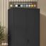 skølm Ituri Metallschrank Schwarz – Kleiderschrank mit 6 Fächern & 2 Kleiderstangen – Garderobenschrank Flur 80 cm breit – Schlafzimmerschrank Industrial Style – Stahlschrank für Wohnzimmer & Büro