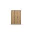 Rauch Möbel Voyager, Kleiderschrank für Schlafzimmer, Kinderzimmer, Jugendzimmer, Flur, 3-türig, mit Zubehör Premium, Farbe Eiche Artisan, Holz/Grau metallic, Schwarz, Breite 140cm