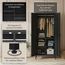 skølm Ituri Metallschrank Schwarz – Kleiderschrank mit 6 Fächern & 2 Kleiderstangen – Garderobenschrank Flur 80 cm breit – Schlafzimmerschrank Industrial Style – Stahlschrank für Wohnzimmer & Büro
