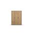 Rauch Möbel Voyager, Kleiderschrank für Schlafzimmer, Kinderzimmer, Jugendzimmer, Flur, 3-türig, 2 Schubladen, mit Zubehör Premium, Farbe Eiche Artisan, Holz/Grau metallic, Schwarz, Breite 140cm