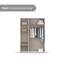 Rauch Möbel Voyager, Kleiderschrank für Schlafzimmer, Kinderzimmer, Babyzimmer, Jugendzimmer, Flur, 3-türig, 2 Schubladen, mit Zubehör Basic, Farbe Grau metallic, Schwarz, Breite 140cm