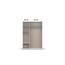 Rauch Möbel Voyager, Kleiderschrank für Schlafzimmer, Kinderzimmer, Babyzimmer, Jugendzimmer, Flur, 3-türig, 2 Schubladen, mit Zubehör Basic, Farbe Grau metallic, Schwarz, Breite 140cm