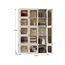 Dripex Kleiderschrank, Schrank 104 x 170 x 50 cm (B x H x T), einfache Montage, Faltbarer Mehrzweckschrank mit magnetische Türen, für Schlafzimmer Wohnzimmer Weiß