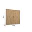 Rauch Möbel Voyager, Kleiderschrank für Schlafzimmer, Kinderzimmer, Jugendzimmer, Flur, 4-türig, mit Zubehör Classic, Farbe Eiche Artisan, Holz/Weiß, Breite 187cm