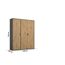 Rauch Möbel Voyager, Kleiderschrank für Schlafzimmer, Kinderzimmer, Babyzimmer, Jugendzimmer, Flur, 3-türig, mit Zubehör Basic, Farbe Eiche Artisan, Holz/Grau metallic, Schwarz, Breite 140cm