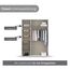Rauch Möbel Voyager, Kleiderschrank für Schlafzimmer, Kinderzimmer, Jugendzimmer, Flur, 3-türig, mit Zubehör Classic, Farbe Grau metallic, Schwarz, Breite 140cm