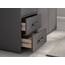 Rauch Möbel Voyager, Kleiderschrank für Schlafzimmer, Kinderzimmer, Babyzimmer, Jugendzimmer, Flur, 3-türig, 2 Schubladen, mit Zubehör Basic, Farbe Grau metallic, Schwarz, Breite 140cm