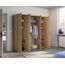 Rauch Möbel Voyager, Kleiderschrank für Schlafzimmer, Kinderzimmer, Babyzimmer, Jugendzimmer, Flur, 4-türig, mit Zubehör Basic, Farbe Eiche Artisan, Holz, Breite 187cm