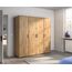 Rauch Möbel Voyager, Kleiderschrank für Schlafzimmer, Kinderzimmer, Babyzimmer, Jugendzimmer, Flur, 4-türig, mit Zubehör Basic, Farbe Eiche Artisan, Holz, Breite 187cm