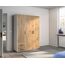 Rauch Möbel Voyager, Kleiderschrank für Schlafzimmer, Kinderzimmer, Babyzimmer, Jugendzimmer, Flur, 3-türig, 2 Schubladen, mit Zubehör Basic, Farbe Eiche Artisan, Holz/Weiß, Breite 140cm