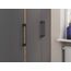 Rauch Möbel Voyager, Kleiderschrank für Schlafzimmer, Kinderzimmer, Babyzimmer, Jugendzimmer, Flur, 4-türig, mit Zubehör Basic, Farbe Grau metallic, Schwarz/Eiche Artisan, Holz, Breite 187cm