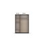 Rauch Möbel Voyager, Kleiderschrank für Schlafzimmer, Kinderzimmer, Babyzimmer, Jugendzimmer, Flur, 3-türig, mit Zubehör Basic, Farbe Grau metallic, Schwarz, Breite 140cm