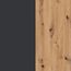Rauch Möbel Voyager, Kleiderschrank für Schlafzimmer, Kinderzimmer, Babyzimmer, Jugendzimmer, Flur, 3-türig, mit Zubehör Basic, Farbe Grau metallic, Schwarz/Eiche Artisan, Holz, Breite 140cm