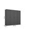 Rauch Möbel Voyager, Kleiderschrank für Schlafzimmer, Kinderzimmer, Jugendzimmer, Flur, 4-türig, mit Zubehör Premium, Farbe Grau metallic, Schwarz, Breite 187cm