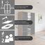 Rauch Möbel Voyager, Kleiderschrank für Schlafzimmer, Kinderzimmer, Jugendzimmer, Flur, 4-türig, 4 Schubladen, mit Zubehör Premium, Farbe Grau metallic, Schwarz, Breite 187cm