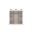 Rauch Möbel Voyager, Kleiderschrank für Schlafzimmer, Kinderzimmer, Babyzimmer, Jugendzimmer, Flur, 4-türig, 4 Schubladen, mit Zubehör Basic, Farbe Grau metallic, Schwarz, Breite 187cm