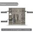 Rauch Möbel Voyager, Kleiderschrank für Schlafzimmer, Kinderzimmer, Jugendzimmer, Flur, 4-türig, 4 Schubladen, mit Zubehör Premium, Farbe Grau metallic, Schwarz, Breite 187cm