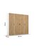 Rauch Möbel Voyager, Kleiderschrank für Schlafzimmer, Kinderzimmer, Jugendzimmer, Flur, 4-türig, mit Zubehör Premium, Farbe Eiche Artisan, Holz/Weiß, Breite 187cm