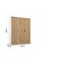 Rauch Möbel Voyager, Kleiderschrank für Schlafzimmer, Kinderzimmer, Babyzimmer, Jugendzimmer, Flur, 3-türig, mit Zubehör Basic, Farbe Eiche Artisan, Holz/Weiß, Breite 140cm