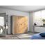 Rauch Möbel Voyager, Kleiderschrank für Schlafzimmer, Kinderzimmer, Jugendzimmer, Flur, 4-türig, mit Zubehör Premium, Farbe Eiche Artisan, Holz/Weiß, Breite 187cm
