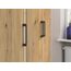 Rauch Möbel Voyager, Kleiderschrank für Schlafzimmer, Kinderzimmer, Babyzimmer, Jugendzimmer, Flur, 3-türig, mit Zubehör Basic, Farbe Eiche Artisan, Holz/Weiß, Breite 140cm