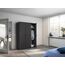 Rauch Möbel Voyager, Kleiderschrank für Schlafzimmer, Kinderzimmer, Jugendzimmer, Flur, 3-türig, 2 Schubladen, mit Zubehör Classic, Farbe Grau metallic, Schwarz, Breite 140cm
