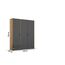Rauch Möbel Voyager, Kleiderschrank für Schlafzimmer, Kinderzimmer, Jugendzimmer, Flur, 3-türig, 2 Schubladen, mit Zubehör Classic, Farbe Grau metallic, Schwarz/Eiche Artisan, Holz, Breite 140cm