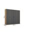 Rauch Möbel Voyager, Kleiderschrank für Schlafzimmer, Kinderzimmer, Babyzimmer, Jugendzimmer, Flur, 4-türig, mit Zubehör Basic, Farbe Grau metallic, Schwarz/Eiche Artisan, Holz, Breite 187cm