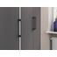 Rauch Möbel Voyager, Kleiderschrank für Schlafzimmer, Kinderzimmer, Babyzimmer, Jugendzimmer, Flur, 4-türig, mit Zubehör Basic, Farbe Gra umetallic, Schwarz/Weiß, Breite 187cm