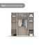 Rauch Möbel Voyager, Kleiderschrank für Schlafzimmer, Kinderzimmer, Babyzimmer, Jugendzimmer, Flur, 4-türig, mit Zubehör Basic, Farbe Gra umetallic, Schwarz/Weiß, Breite 187cm