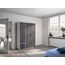 Rauch Möbel Voyager, Kleiderschrank für Schlafzimmer, Kinderzimmer, Jugendzimmer, Flur, 3-türig, 2 Schubladen, mit Zubehör Premium, Farbe Grau metallic, Schwarz/Weiß, Breite 140cm