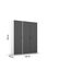 Rauch Möbel Voyager, Kleiderschrank für Schlafzimmer, Kinderzimmer, Babyzimmer, Jugendzimmer, Flur, 3-türig, mit Zubehör Basic, Farbe Gra umetallic, Schwarz/Weiß, Breite 140cm