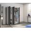 Rauch Möbel Voyager, Kleiderschrank für Schlafzimmer, Kinderzimmer, Babyzimmer, Jugendzimmer, Flur, 3-türig, mit Zubehör Basic, Farbe Gra umetallic, Schwarz/Weiß, Breite 140cm