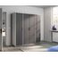 Rauch Möbel Voyager, Kleiderschrank für Schlafzimmer, Kinderzimmer, Babyzimmer, Jugendzimmer, Flur, 4-türig, mit Zubehör Basic, Farbe Gra umetallic, Schwarz/Weiß, Breite 187cm
