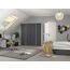 Rauch Möbel Voyager, Kleiderschrank für Schlafzimmer, Kinderzimmer, Babyzimmer, Jugendzimmer, Flur, 4-türig, mit Zubehör Basic, Farbe Gra umetallic, Schwarz/Weiß, Breite 187cm