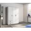 Rauch Möbel Voyager, Kleiderschrank für Schlafzimmer, Kinderzimmer, Babyzimmer, Jugendzimmer, Flur, 3-türig, 2 Schubladen, mit Zubehör Basic, Farbe Weiß, Breite 140cm