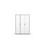 Rauch Möbel Voyager, Kleiderschrank für Schlafzimmer, Kinderzimmer, Jugendzimmer, Flur, 3-türig, mit Zubehör Premium, Farbe Weiß/Grau metallic, Schwarz, Breite 140cm