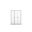 Rauch Möbel Voyager, Kleiderschrank für Schlafzimmer, Kinderzimmer, Jugendzimmer, Flur, 3-türig, mit Zubehör Classic, Farbe Weiß/Grau metallic, Schwarz, Breite 140cm