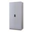 [en.casa] Kleiderschrank Eiselfing Schrank mit 2 Türen Garderobenschrank 176 x 80 x 52 cm Schlafzimmerschrank 1 Kleiderstange 1 Fach Grau