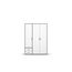 Rauch Möbel Voyager, Kleiderschrank für Schlafzimmer, Kinderzimmer, Jugendzimmer, Flur, 3-türig, 2 Schubladen, mit Zubehör Premium, Farbe Weiß/Grau metallic, Schwarz, Breite 140cm