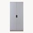 [en.casa] Kleiderschrank Eiselfing Schrank mit 2 Türen Garderobenschrank 176 x 80 x 52 cm Schlafzimmerschrank 1 Kleiderstange 1 Fach Grau