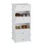 Relaxdays Schuhschrank Kunststoff, Schuhregal geschlossen, Regalsystem 6 Fächer, H x B x T: 107 x 49 x 37 cm, weiß