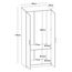 [en.casa] Kleiderschrank Eiselfing Schrank mit 2 Türen Garderobenschrank 176 x 80 x 52 cm Schlafzimmerschrank 1 Kleiderstange 1 Fach Grau