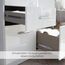 Rauch Möbel Voyager, Kleiderschrank für Schlafzimmer, Kinderzimmer, Babyzimmer, Jugendzimmer, Flur, 3-türig, 2 Schubladen, mit Zubehör Basic, Farbe Weiß/Grau metallic, Schwarz, Breite 140cm