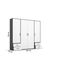Rauch Möbel Voyager, Kleiderschrank für Schlafzimmer, Kinderzimmer, Jugendzimmer, Flur, 4-türig, 4 Schubladen, mit Zubehör Premium, Farbe Weiß/Grau metallic, Schwarz, Breite 187cm
