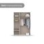 Rauch Möbel Voyager, Kleiderschrank für Schlafzimmer, Kinderzimmer, Babyzimmer, Jugendzimmer, Flur, 3-türig, 2 Schubladen, mit Zubehör Basic, Farbe Weiß/Grau metallic, Schwarz, Breite 140cm
