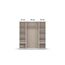 Rauch Möbel Voyager, Kleiderschrank für Schlafzimmer, Kinderzimmer, Jugendzimmer, Flur, 4-türig, 4 Schubladen, mit Zubehör Classic, Farbe Weiß/Grau metallic, Schwarz, Breite 187cm