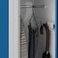 Jan Nowak Spind Schrank, Kleiderschrank, Metallschrank, Schließfachschrank | 2 Abteile mit Kleiderstange, Lüftungsschlitze, Trennwände, 4 Kleiderhaken pro Abteil | 180 cm x 60 cm x 50 cm, Grau-Blau